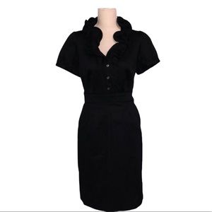 New The Limited ruffle collar black dress